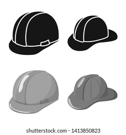 Isolated object of clothing and cap sign. Set of clothing and beret vector icon for stock.