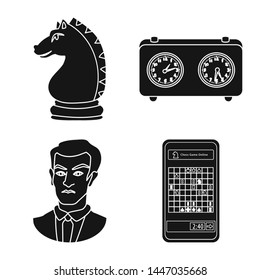 Isolated object of club and target icon. Collection of club and game stock vector illustration.