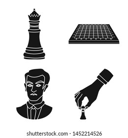 Isolated object of club and target icon. Collection of club and game stock vector illustration.