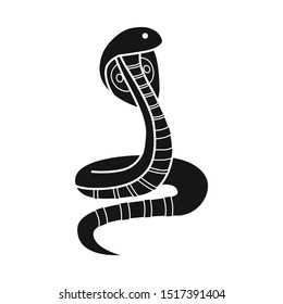 Isolated object of cobra and king symbol. Graphic of cobra and head stock vector illustration.