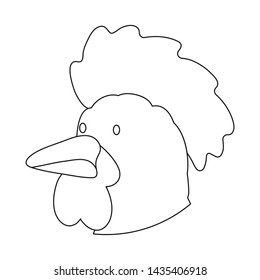 Isolated object of cock and face sign. Collection of cock and husbandry vector icon for stock.
