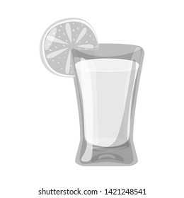 Isolated object of cocktail and glass logo. Collection of cocktail and lemon stock symbol for web.