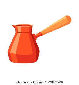 Isolated object of coffee and cezve symbol. Web element of coffee and cezve stock symbol for web.
