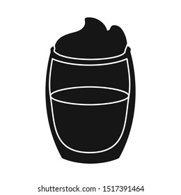 Isolated object of coffee and glass icon. Web element of coffee and mood stock symbol for web.