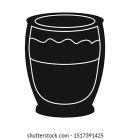 Isolated object of coffee and glass sign. Graphic of coffee and beverage stock symbol for web.