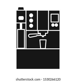 Isolated object of coffeemaker and beverage sign. Web element of coffeemaker and electronics Stock vector illustration.