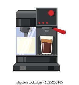 Isolated object of coffeemaker and plastic symbol. Web element of coffeemaker and appliance Stock vector illustration.
