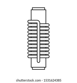 Isolated object of coil and metal icon. Graphic of coil and spiral stock symbol for web.
