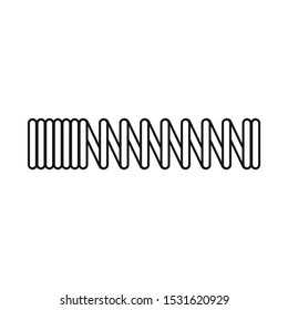 Isolated object of coil and metal sign. Graphic of coil and steel vector icon for Stock.