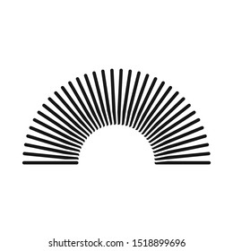 Isolated object of coil and plastic sign. Graphic of coil and spiral Stock vector illustration.