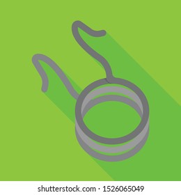 Isolated object of coil and spiral icon. Web element of coil and steel stock vector illustration.