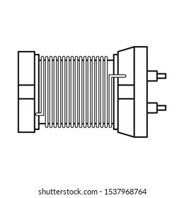 Isolated object of coil and spiral icon. Web element of coil and detail stock symbol for web.