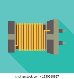Isolated object of coil and spiral logo. Web element of coil and detail stock vector illustration.