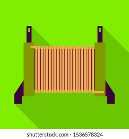 Isolated object of coil and spiral logo. Graphic of coil and absorber vector icon for stock.