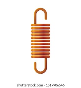 Isolated object of coil and spiral sign. Web element of coil and absorber stock vector illustration.