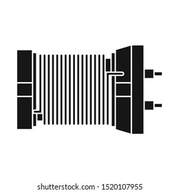 Isolated object of coil and spiral sign. Graphic of coil and detail stock symbol for web.