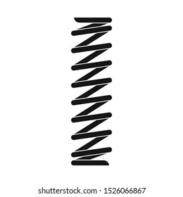 Isolated object of coil and spiral symbol. Web element of coil and absorber Stock vector illustration.