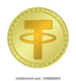 Isolated object of coin and gold logo. Collection of coin and payment vector icon for stock.
