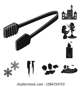Isolated object of cold  and transparent  logo. Set of cold  and water  vector icon for stock.