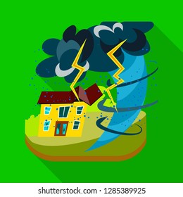 Isolated object of collapse and environment  logo. Collection of collapse and distress vector icon for stock.