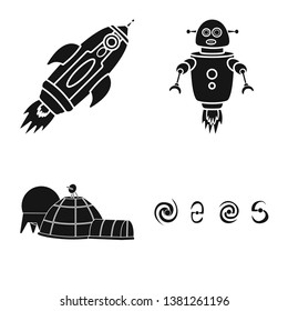Isolated object of colonization  and sky logo. Set of colonization  and galaxy  stock symbol for web.