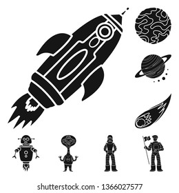 Isolated object of colonization  and sky sign. Collection of colonization  and galaxy  vector icon for stock.