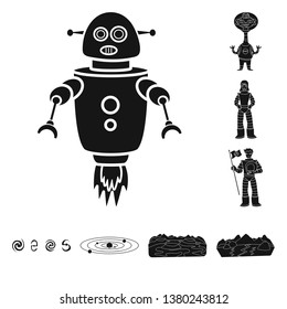 Isolated object of colonization  and sky symbol. Collection of colonization  and galaxy  stock symbol for web.