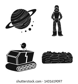 Isolated object of colonization and sky symbol. Collection of colonization and galaxy stock vector illustration.