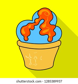Isolated object of confectionery and culinary icon. Collection of confectionery and colorful stock vector illustration.