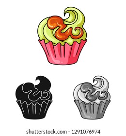 Isolated object of confectionery and culinary icon. Set of confectionery and product stock symbol for web.