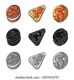 Isolated object  confectionery and culinary icon. Set  confectionery and product stock vector illustration.