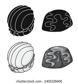 Isolated object of confectionery and culinary icon. Set of confectionery and product stock symbol for web.