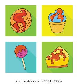 Isolated object of confectionery and culinary icon. Collection of confectionery and colorful vector icon for stock.