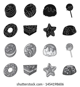 Isolated object of confectionery and culinary icon. Set of confectionery and product vector icon for stock.