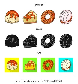 Isolated object of confectionery and culinary logo. Set of confectionery and product stock symbol for web.