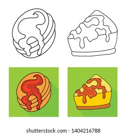 Isolated object of confectionery and culinary logo. Set of confectionery and product vector icon for stock.