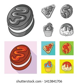 Isolated object of confectionery and culinary sign. Set of confectionery and product stock symbol for web.