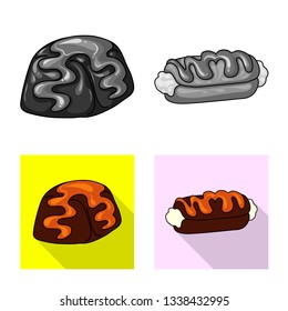 Isolated object of confectionery and culinary symbol. Collection of confectionery and product vector icon for stock.