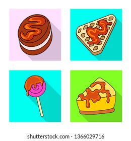 Isolated object of confectionery and culinary symbol. Collection of confectionery and colorful stock symbol for web.