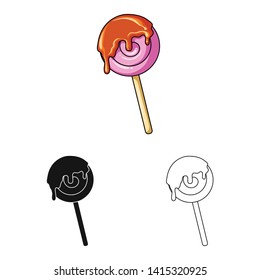 Isolated object of confectionery and culinary symbol. Set of confectionery and product stock vector illustration.