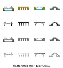 Isolated object of connection and design icon. Set of connection and side stock symbol for web.