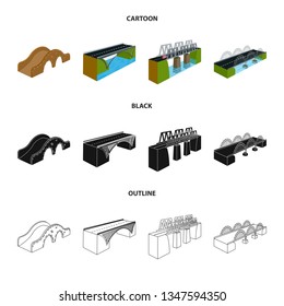 Isolated object of connection and design icon. Set of connection and side vector icon for stock.