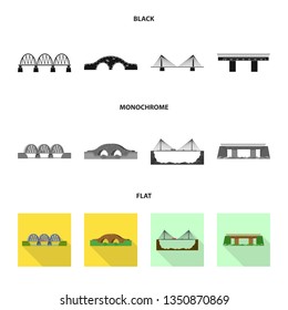 Isolated object of connection and design icon. Set of connection and side stock vector illustration.