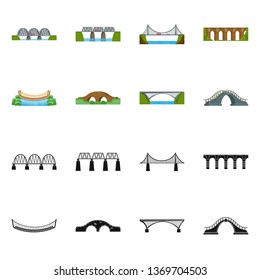 Isolated object of connection and design icon. Set of connection and side stock symbol for web.