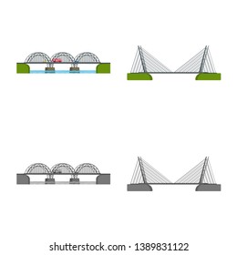 Isolated object of connection and design icon. Collection of connection and side vector icon for stock.