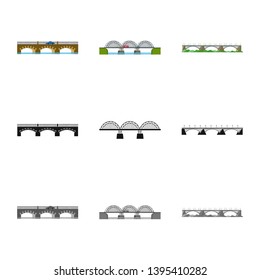 Isolated object of connection and design icon. Set of connection and side stock vector illustration.