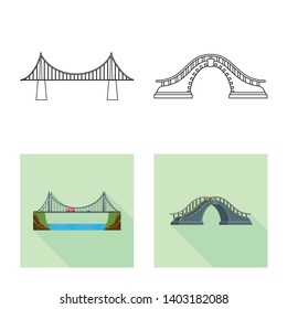 Isolated object of connection and design icon. Set of connection and side vector icon for stock.