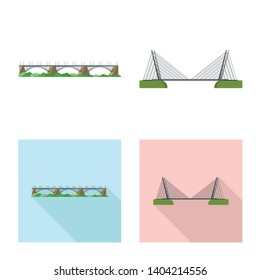 Isolated object of connection and design icon. Collection of connection and side stock vector illustration.