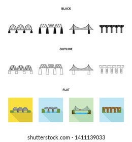 Isolated object of connection and design icon. Set of connection and side stock symbol for web.