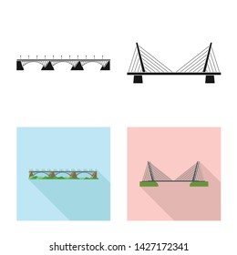 Isolated object of connection and design icon. Set of connection and side stock vector illustration.